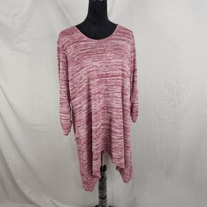 New!! SERENA WILLIAMS Size 2X Signature Statement Marled‎ Knit Sharkbite Tunic